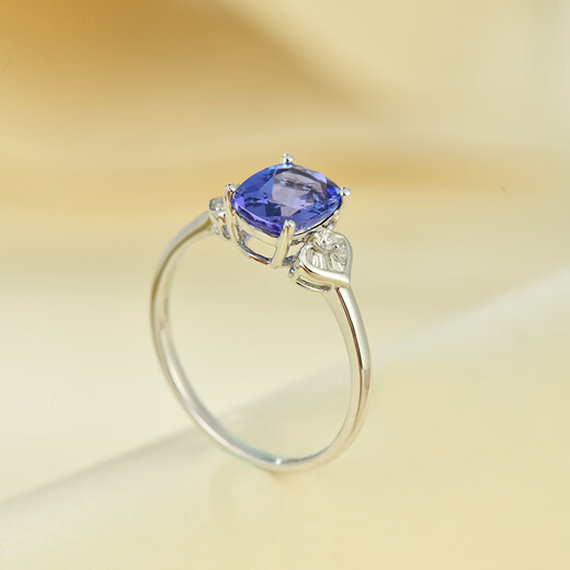 Lieremuhuang Jewelry Store No. 3 18k natural tanzanite ring Tanzania 1.62ct simple and exquisite d689 k gold tanzanite ring 1.62ct