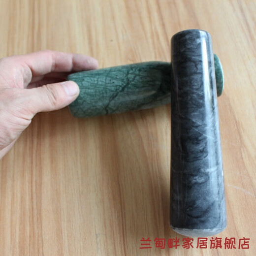 Luxu orange pounding garlic hammer stone hammer stone mortar hammer thunder mortar hammer garlic mortar garlic hammer garlic hammer garlic pounder garlic press bluestone 12 cm frosted bluestone hammer (original stone)