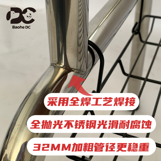 BAOHE DC Pet Grooming Table Stainless Steel Folding Grooming Table Non-slip Waterproof Pet Shop Dog Hair Cutting Bathing Blow Hair Black 36 Inch 91*60cm Stainless Steel Single Arm