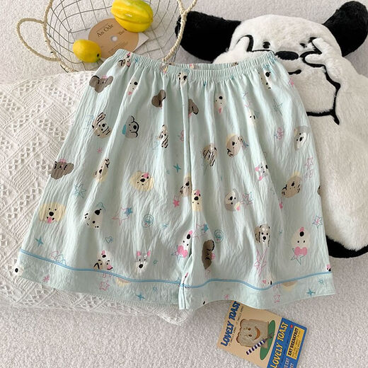
Three-piece pajamas for women in summer short-sleeved shorts trousers cardigan student home clothes thin cartoon ladies suit 9905 meters white spade heart three-piece set L
