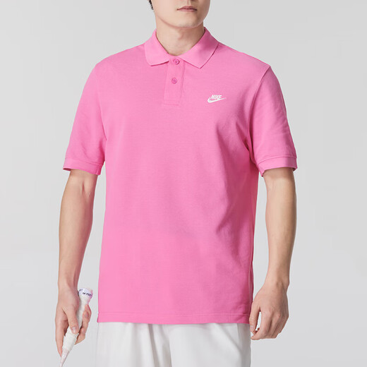 
Nike (NIKE) polo shirt men's 2025 summer sportswear fitness training pink breathable round neck short-sleeved T-shirt FN3895 CJ4457-010 S /100-120Jin [Jin equals 0.5 kg]