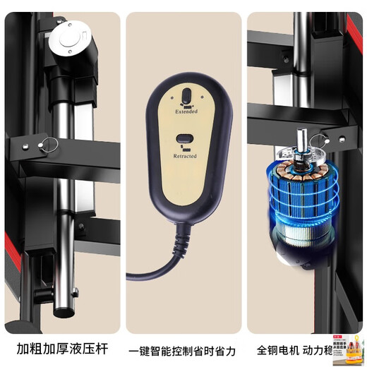 嘉廷电动牵引颈椎腰椎拉伸器全自动医家用脊椎矫正物理增高拉腿升级款 黑色40CM躺板全自动牵引拉伸器充