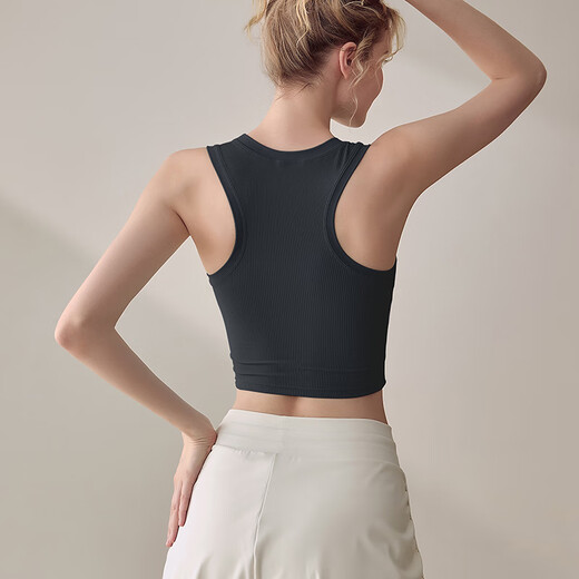 LULUUVTTOH Summer Sports Yoga Vest Women's Shockproof All-in-One Pilates Training Wear Underwear Outerwear Fitness Bra Purple Verbena M