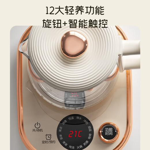 AUX Health Kettle, Tea Kettle, Constant Temperature Kettle, Electric Kettle, 1.8L Large Capacity Household Insulation Tea Maker, Office Glass Flower Tea Kettle ASH-18AZX-20