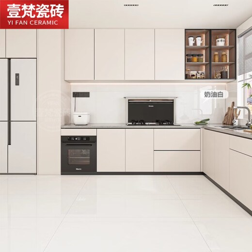 奶油白广东通体大理石卫生间瓷砖400x800墙砖亮光内墙厨房厕所 4840 400x800mm
