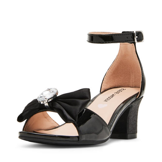 Steve Madden Girls Clair Heel Sandals, Black, Kids 13 Black Kids 13