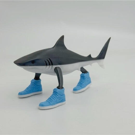 元气童趣国外山海经手办 跑鞋鲨鱼公仔tungtungsahur木棍人模型摆件礼物 木棍人偶