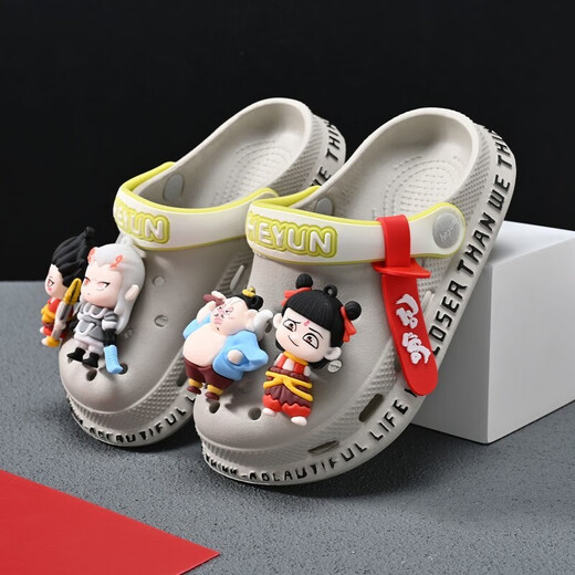 Chaussures de grotte de la mer Nezha Devil's Child's Sea NEZHA NEZHA ENFANT NOUVELLES BACLE BACLE ANTI-SOPLIP SOLE SOLE PARENT-AUX EXTACLAGE CHAUSSIONS GRENE [NEZHA AO BING] MATÉRIEL DE RÉFICRATION ARRIVÉRALÉS sans formaldéhyde et aucune odeur 18 0 [la longueur intérieure est d'environ 17,5 cm]