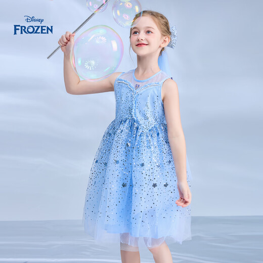 Disney Love Elsa Girls Princess Skirt New Dress Girls Summer Clothes Female Summer 2026 New Children's Clothes