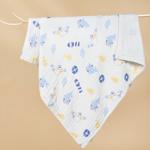Pure cotton high density Class A newborn baby gauze bath towel baby blanket kindergarten nap blanket wrap wrap cat fish four layers high density 70*90cm