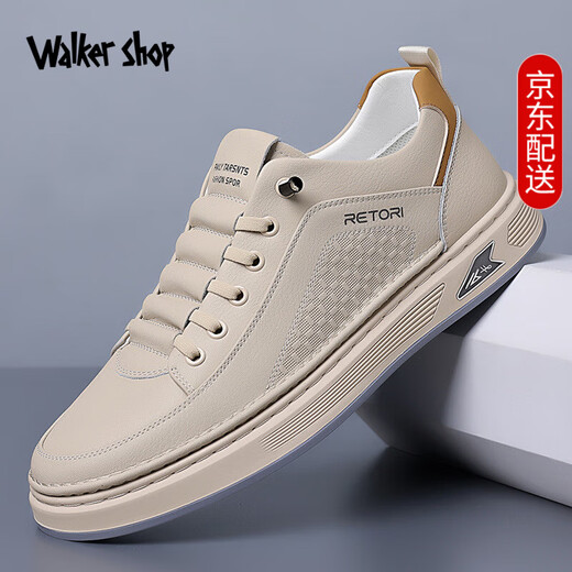 Walker Shop Mass's Fashionable y versátiles White Shoes Summer Breatable suave Sobre Sports Zapatos de moda zapatos casuales de moda White 38