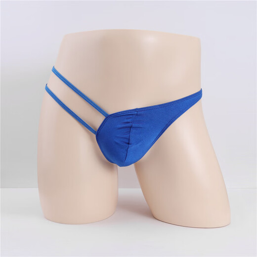 BUFFNY sexy men's underwear single-sided thong hollow T-pants stage performance personalized underwear white one size