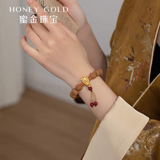HONEYGOLD 蜜金珠宝黄金足金古法文玩系列吞金驭浪三通吊坠HGG1697工费200元/件 6.74g