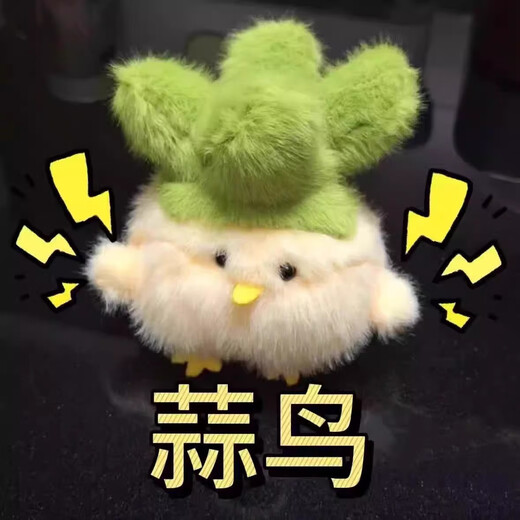 朗程蒜鸟发声玩偶挂件钥匙扣毛绒公仔包包挂件挂饰送学生开学礼物 蒜鸟黄色款【1个装】 11cm