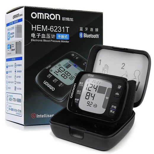 OMRON Smart Watch Arms Handgelenk Typ Electronic Blutdruck Monitor für Haushalt Hochvorbereitete vollautomatische intelligente Bluetooth-Messinstrument 6231T Standardmodell + Omron Blutzuckermesser L Bluetooth Modell 631 Set