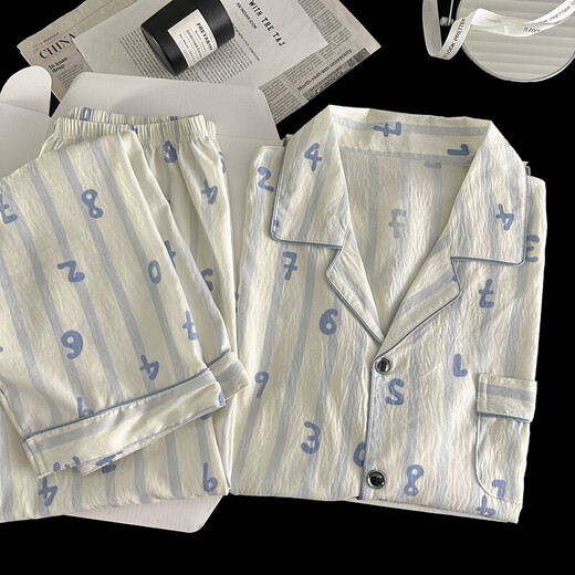 Pajama para hombres para la primavera y otoño de los hombres y el otoño 2025 Nuevo algodón de la nube de algodón largo de estilo delgado de estilo jóvenes de verano.