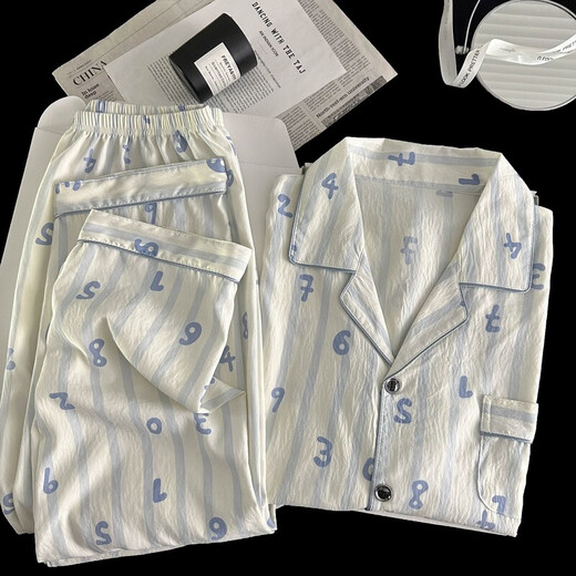 Pajama para hombres para la primavera y otoño de los hombres y el otoño 2025 Nuevo algodón de la nube de algodón largo de estilo delgado de estilo jóvenes de verano.