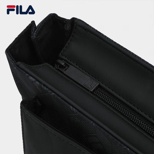 Fila Fila Boy Bag [Black Warrior] Crossbody Bag Presbyopia Leicht wasserresistente Umhängetasche 2025 Retro alter Blumenumhängetasche, Schwarz - Bk XS