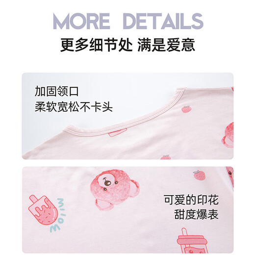猫人女童睡裙夏季凉感儿童睡衣女孩宝宝中大童可爱卡通家居裙款二 150