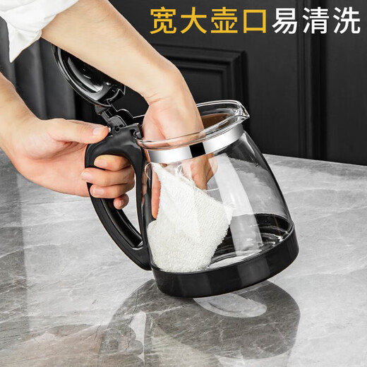 Mengting glass teapot heat-resistant glass large capacity herbal teapot 304 stainless steel filter liner 1900ml