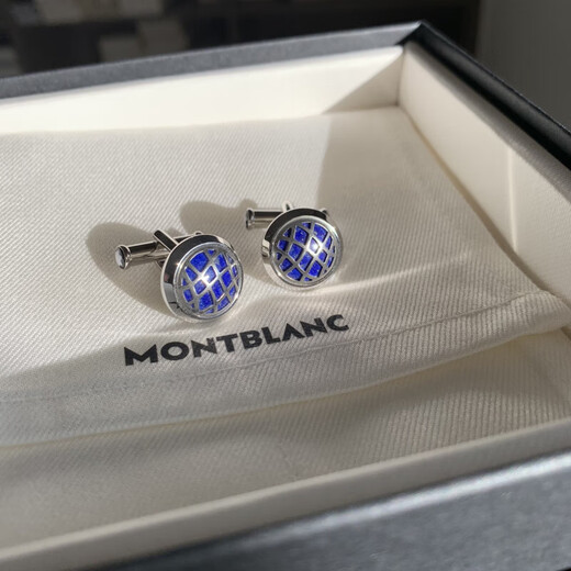 万宝龙（MONTBLANC）男士袖扣商务法式衬衣配饰青金石官方正品 青金石国行