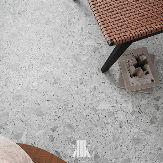 Ni Zhier индивидуальная васаби фенгуи терраццо Spc Stone Plastic Lock Пол Пол Микроцементный ПВХ каменной хрустальный защелка на композитный пол защита от W5012 Толщина: 5,0 мм [бездегид.