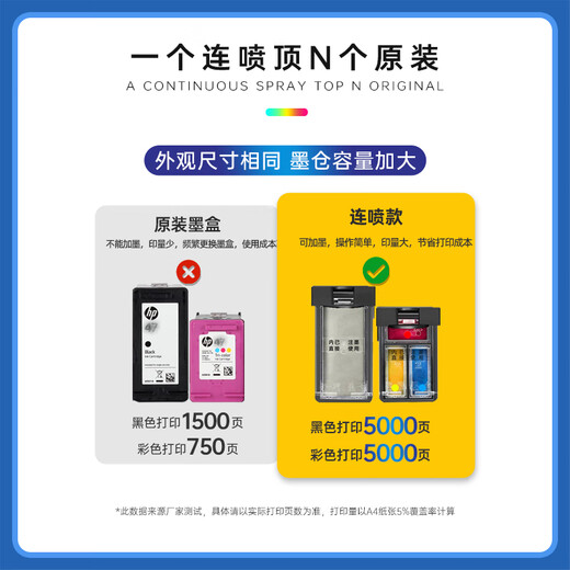 [Ink-addable] Applicable to HP 47 ink cartridges HP desktop 4826 DJ4825 4828 4829 4929 4926 4877 4800 Printer 47XL Black [Black Large Capacity] About 1500 pages - Ink display