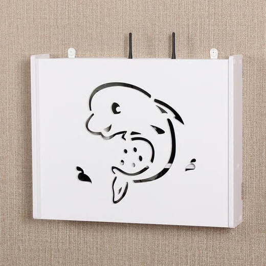 Ni Zhier customized multimedia hub box cover box without punching wireless router storage box wifi shelf wall-mounted installation [3524] Mao C01 upgraded thickened board