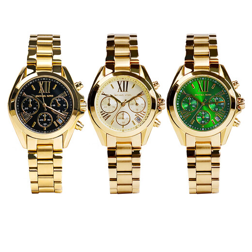迈克.科尔斯（MICHAEL KORS）mk手表michaelkors三眼大金表猫眼女表钢带女士表MK5798官方旗舰 MK6174/银色 表盘36mm