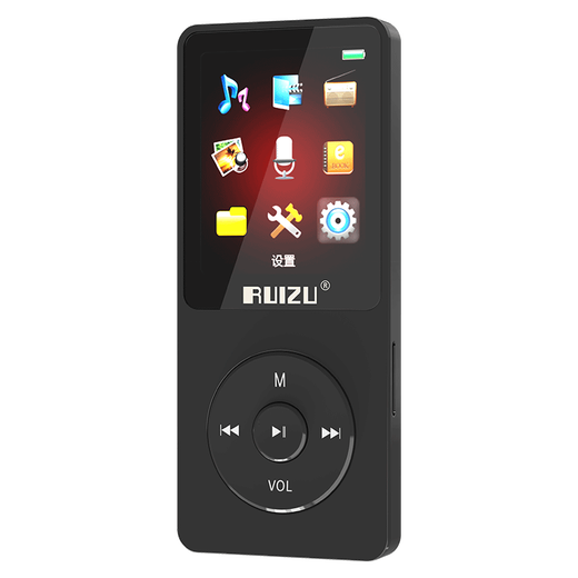 Ruizu X02 4G black mp3/mp4 music player national supplement student sports mini mp5 walkman portable e-book English listening card recording pen