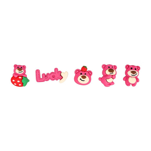 SHANTOULLIN Village Strawberry Bear Electric Vehicle Decoration Autocollant Petit accessoires Couet animé Yadi Emma n ° 9 Ornements de tableau de bord du rétroviseur