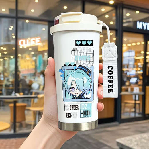 多瑙梦崩坏星穹铁道Q版保温杯卡芙卡丹恒大容量学生咖啡杯便携吸管水杯 kfb1421号 0ml