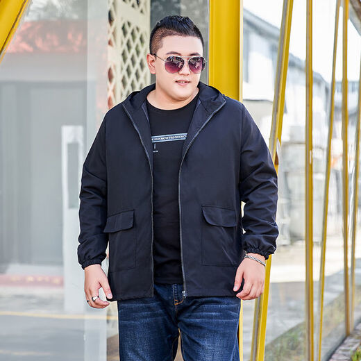 Fhhuabd chaqueta delgada de primavera y otoño para hombres más gates grasas talla de talla planta