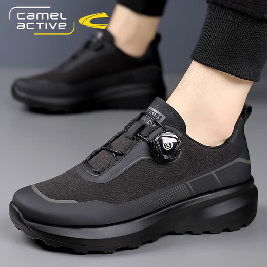 Camel dynamic men's shoes Spring and Autumn New Trendy Outdoor Hiking Shoes Anti-Slip Shoes Sports and Casual Shoes Running Shoes [Camel dynamic] Anti-slip 3527 Black 39 Standard Sports Shoes Size