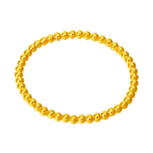 Mingzuan International 18K gold bracelet for women's birth year transfer beads au750 cat's eye gold beads bracelet jewelry for girlfriend's birthday gift