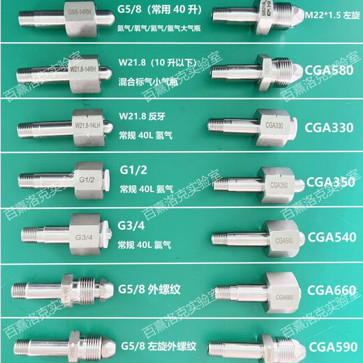 Dixin Edelstahl 316L Zylinderanschluss G5/8 Interner Gewinde externer Gewinde W21.8 Kieferhopisch-Revers-Adapter 1/4NPT externe Gewinde-CGA679