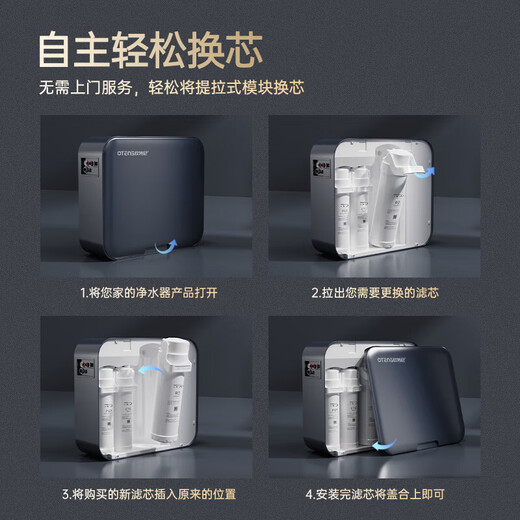欧特尼 适配净水器沁园滤芯全套KRL提拉款净水机小白鲸小净灵小水钻KRL5003//5006/3913/3915/3916/5008 600G全套2支【3936/UR-S3646i】