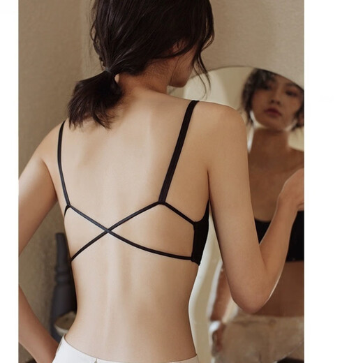 NJSKAKW Sexy Beautiful Back Wrapped Chest Integrated Bra Pad Tube Top Student Cotton Camisole Small Chest Poly Y 2-Pack Contact Customer Service Remarks Color L 80-110Jin Jin is equal to 0.5 kg