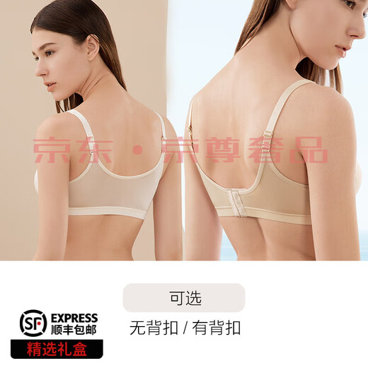 FENTENGG轻奢品牌内衣女双面桑蚕丝 舒适透气 真丝无钢圈透气舒适无痕文 肤色1105（有背扣） M
