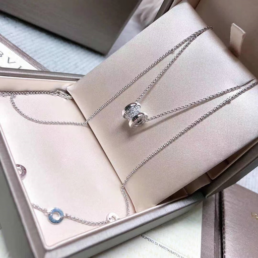 OeinOEIN 18K gold small waist necklace for women classic rose gold full diamond platinum pendant clavicle chain rose gold small waist