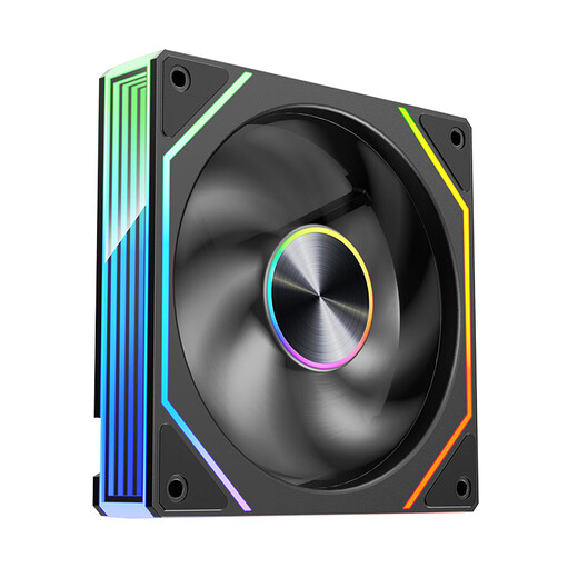 Wanjia Prism 8Pro ARGB fan black reverse blade chassis cooling 12CM fan divine light synchronization 5V3-pin ARGB PWM temperature control speed regulation