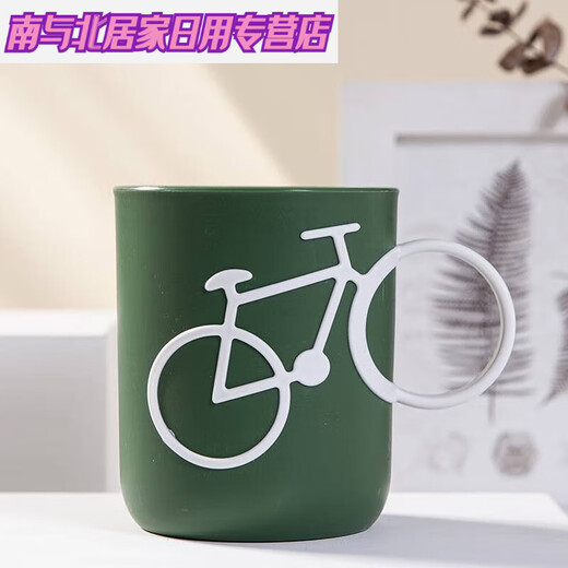 立体创意情侣刷牙杯亲子洗漱杯学生牙杯塑料牙刷杯宿舍男女 3D立体自行车杯(白色)7027