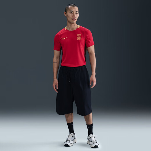 耐克（NIKE）官方2025赛季中国队男子速干足球球衣夏季新款 FZ9018 687健身红/鲜亮勃艮第酒红 2XL