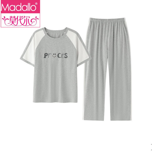 Modal Pajamas de algodón de manga corta Traje para mujeres Pantalones de verano Ropa para el hogar Estilo coreano Se puede usar en el exterior de la caricatura de verano Pajamas Y9717 m (recomendado 75-95Jin [Jin equivale a 0.5 kg])