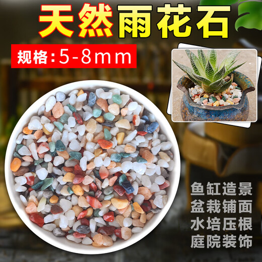 Runhua New Year's Five Colorful Small Stones Hydroponic Tulips Flower Culture Stones Succulent Paving Stones Five-Flower Stones 5-8mm 122g