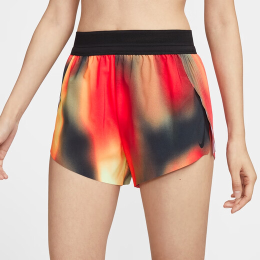 Nike (Nike) Short de jogging imprimé à séchage rapide pour femmes (y compris pantalon de liner) nouveau style Aeroswift IB2237 736 Lemon jaune / noir de citron léger S