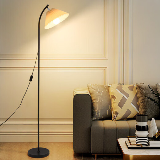 大观园百褶落地灯led后现代创意客厅灯温馨氛围卧室床头灯广东中山灯具 1396-三色变光-5W