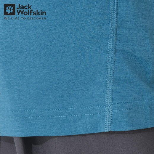 Jack Wolfskin Polo camiseta Camiseta para hombres Sports de primavera y verano Camiseta al aire libre Camiseta informal diaria y transpirable Camiseta de manga corta 1289/Sea Blue 2xl 185/108a