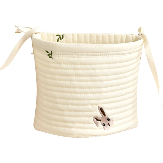 Baby reines Baumwollbett Hanging Bag Baby Bett Aufbewahrung Beutel Windel Windel Windel Aufbewahrung Kinder Nachteile Aufbewahrung Bag Wald Kaninchen 20*21 cm