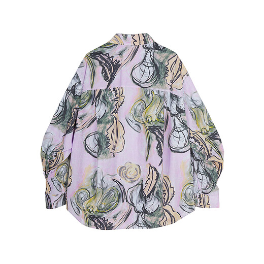 JNBY [Same Model in Shopping Mall] 25 summer new shirt cotton loose long sleeves 5P421564H 690/pink XS